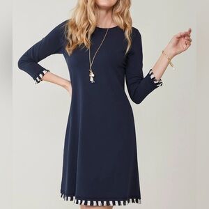 Spartina 449 Island fringe navy blue dress